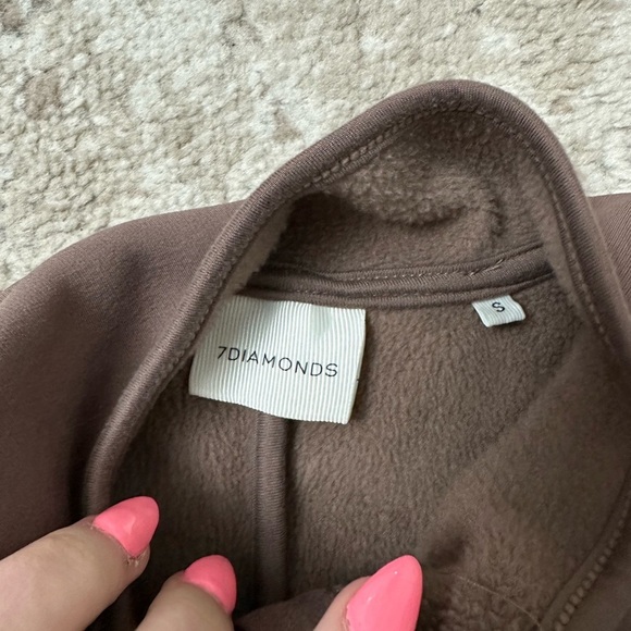 7 Diamonds Julien Longline Full-Zip Jacket Size Small in Mink - Picture 3 of 5